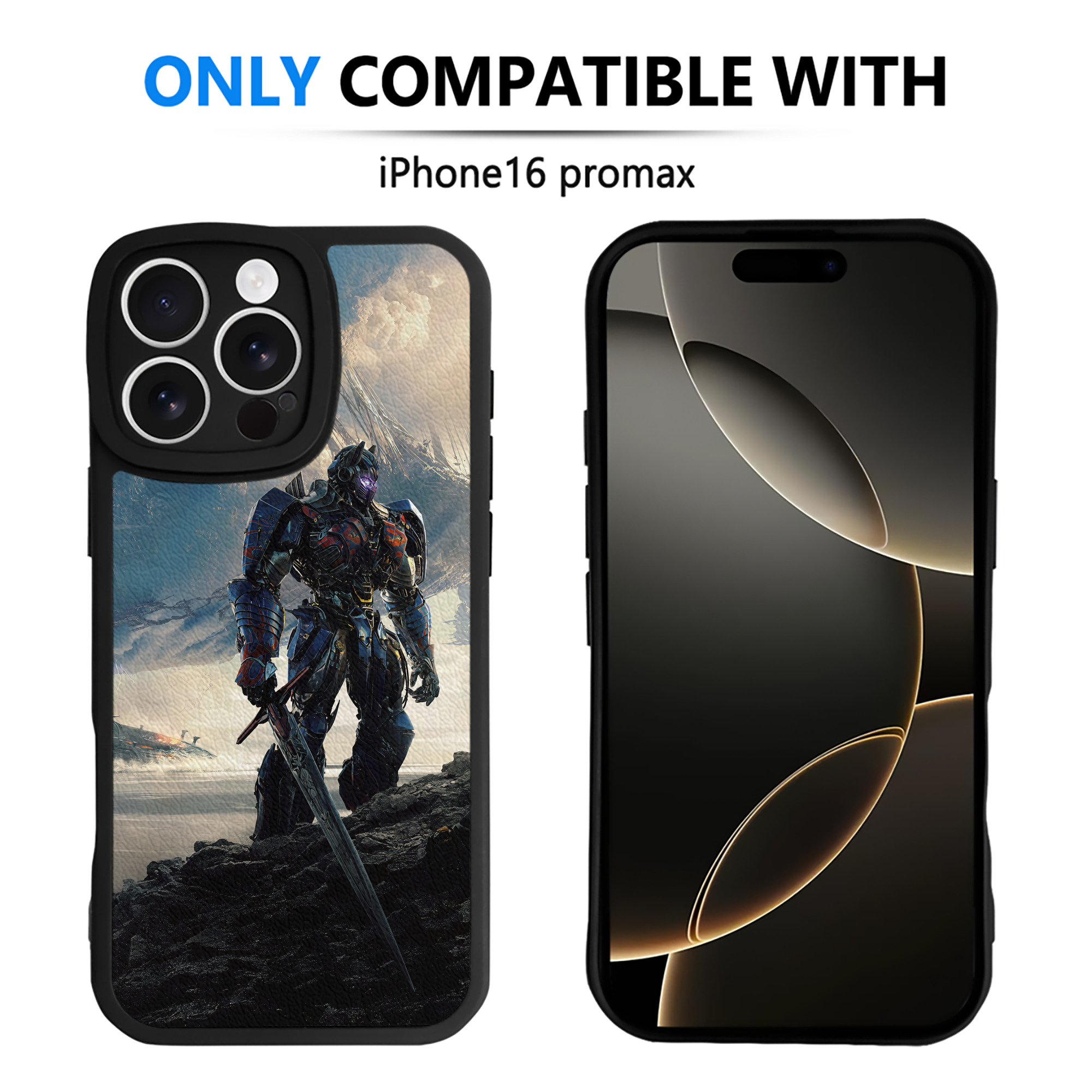 （画像用） Transformers トランスフォーマー 【iPhone 16シリーズ対応】シリコンスマホケース（レザー調） 材質：シリコン